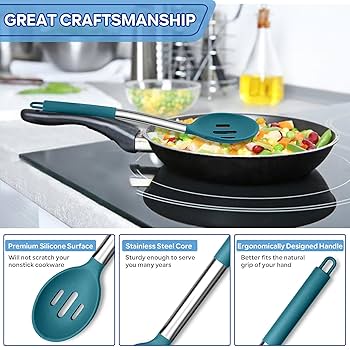 Joyfair Kitchen Utensils Set, 4 Pack Silicone Cooking Utensil Set, Non