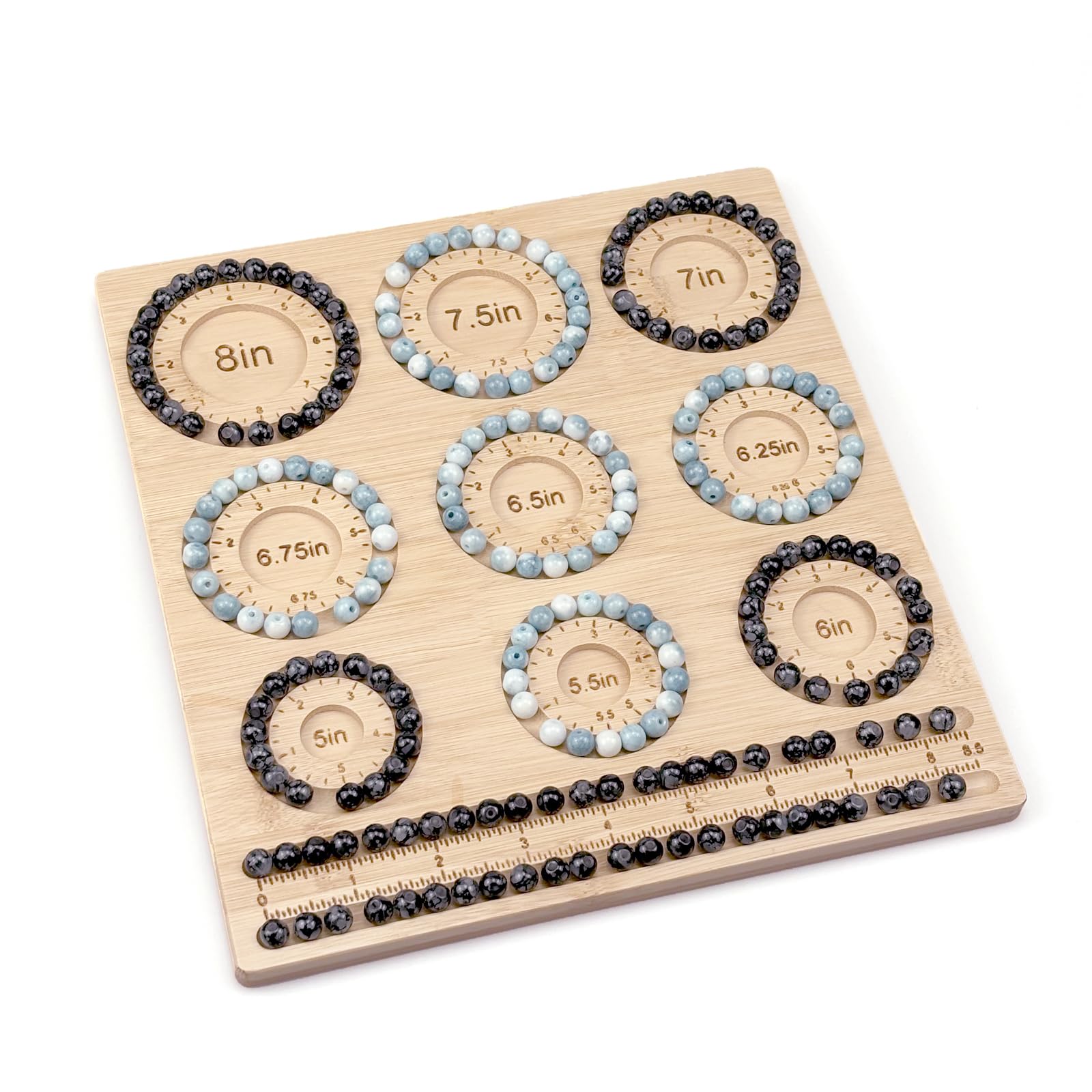 Petoysoso Bamboo Bead Board For Jewelry Making - 15x11.5 Inches, With Grooves For Bracelets & Necklaces - View #10