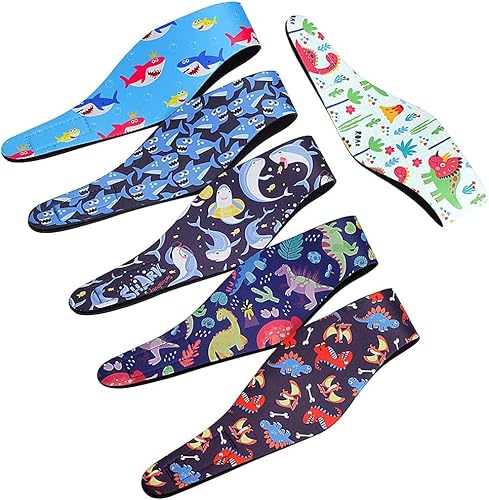 6 Pcs Swimming Headbands For Kids, Adjustable Swimming Ear Protection Bands Cute Cartoon Waterproof Swim Headbands For Boys Swimmers Age 3-15, Head Circumference 17.3-20.5 Inch #TOP1