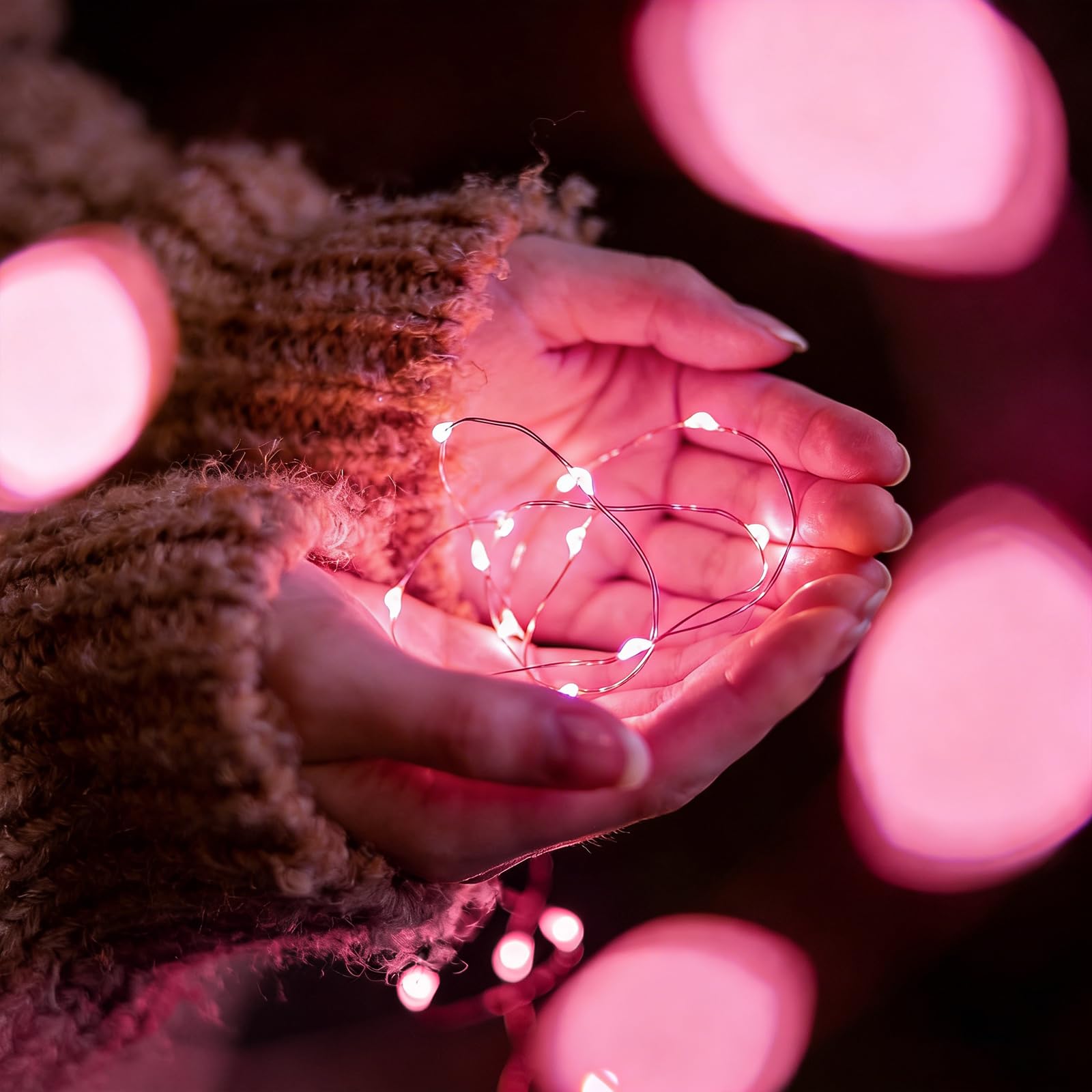 Fachoi Pink Fairy Lights Led String Lights Battery Operated For Bedroom Party Wedding Christmas Decorations F1-Yxcd (1, )