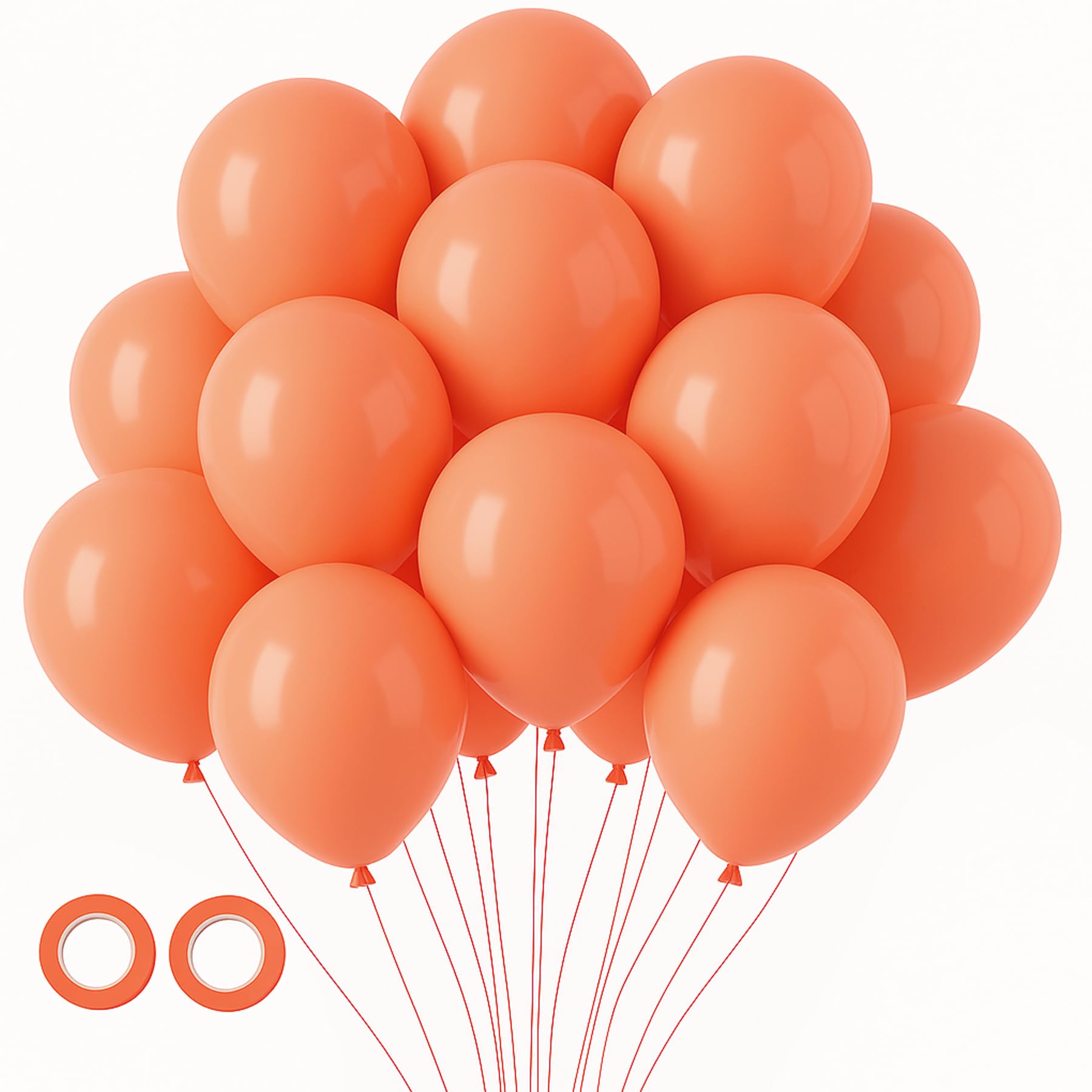 Voircoloria 105pcs Peach Party Latex Balloons, 12inch