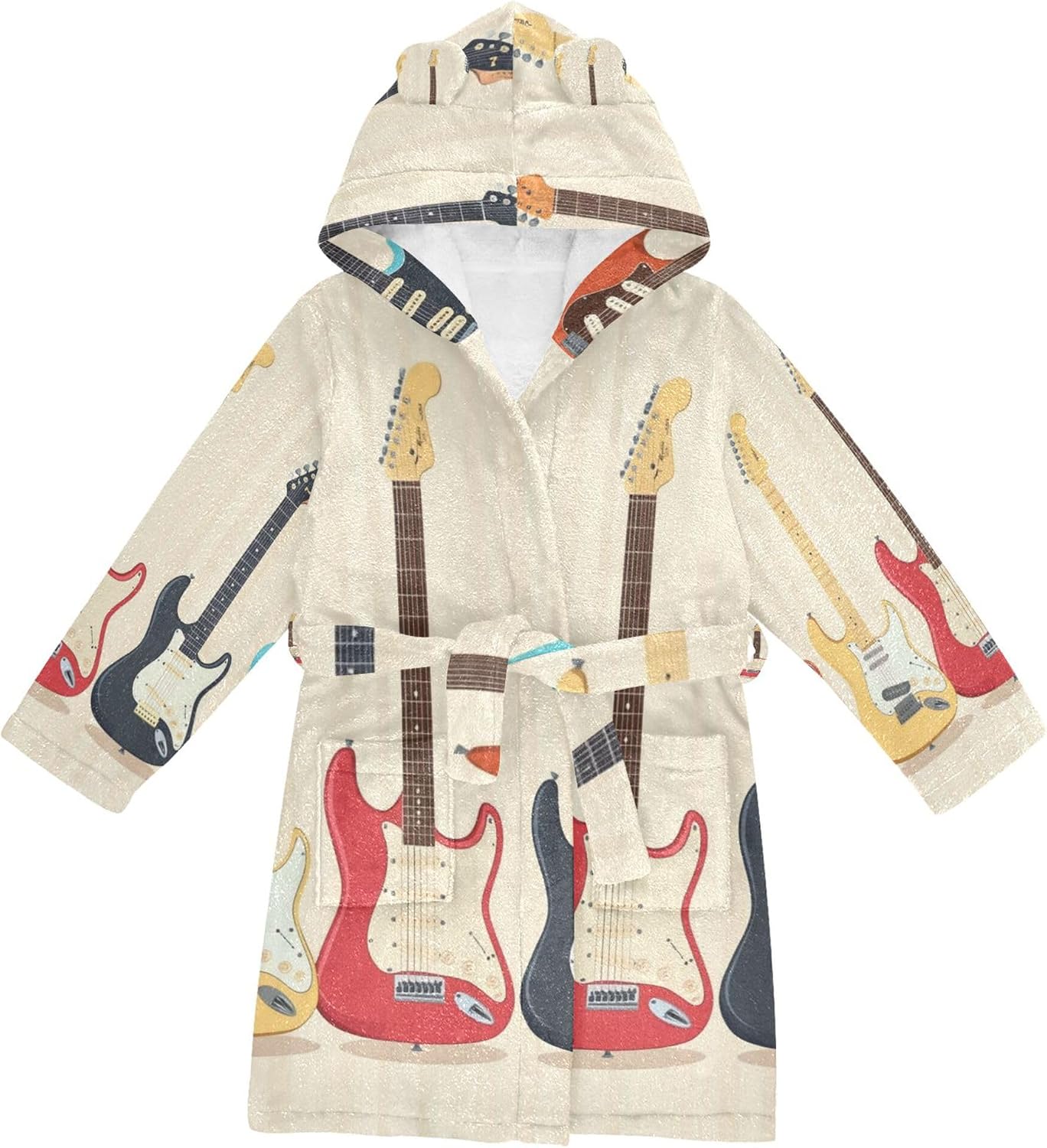 Bathrobe Hooded PJ Robe Soft Fleece Robe Pajama Sleepwears 2-12 Years