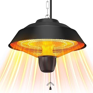 Ceiling Heater for Outdoor Use, 1500W 3Modes Infrared Heaters Outdoor IP55 Waterproof, Electric Hanging