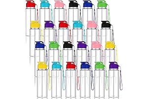 24 Pack Bulk Kids Water Bottles: Versatile Reusable Leak-Proof Sports Water Bottles...