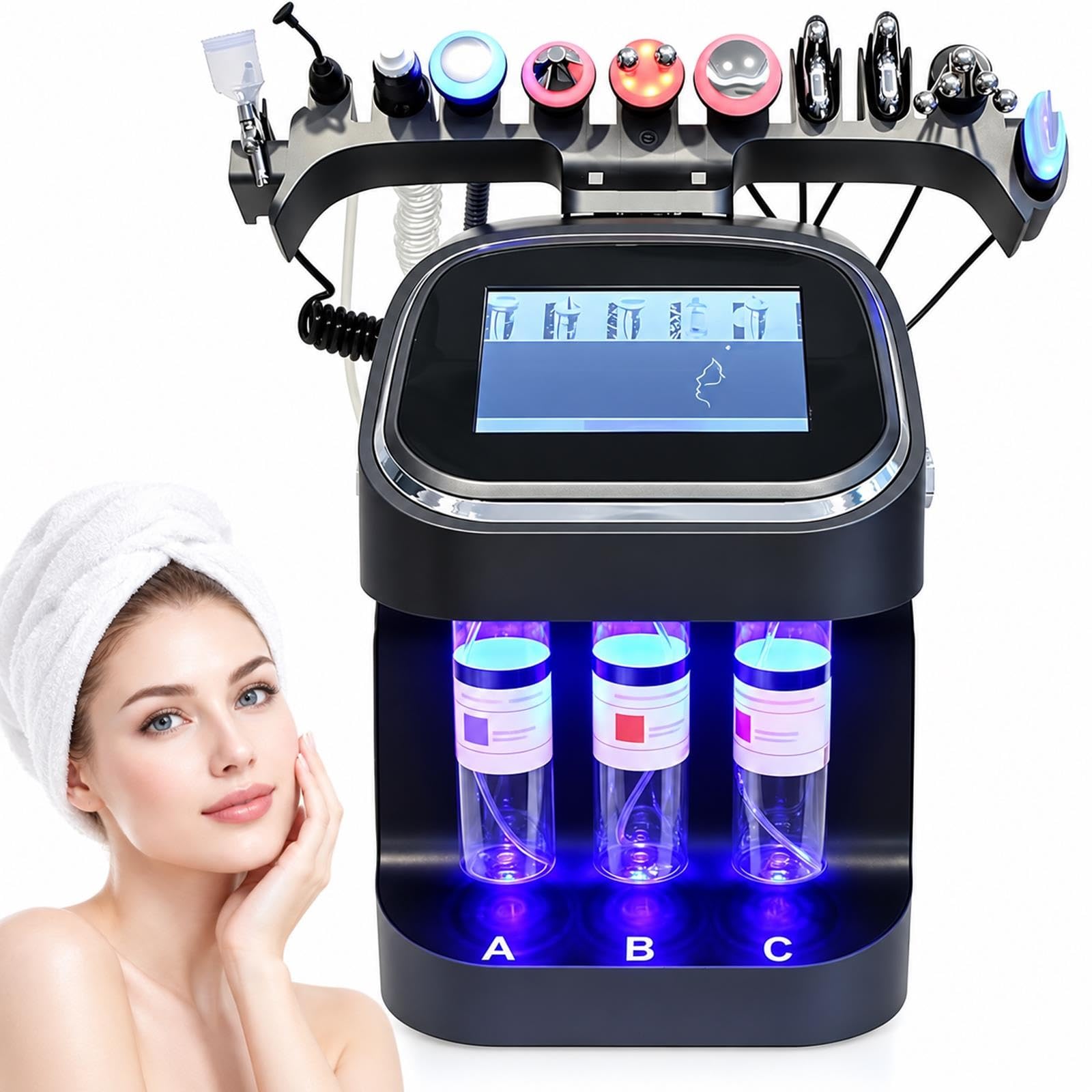 Macchina Professionale Aquas Peeling 10 in 1 Cura Viso Idrogeno Ossigeno