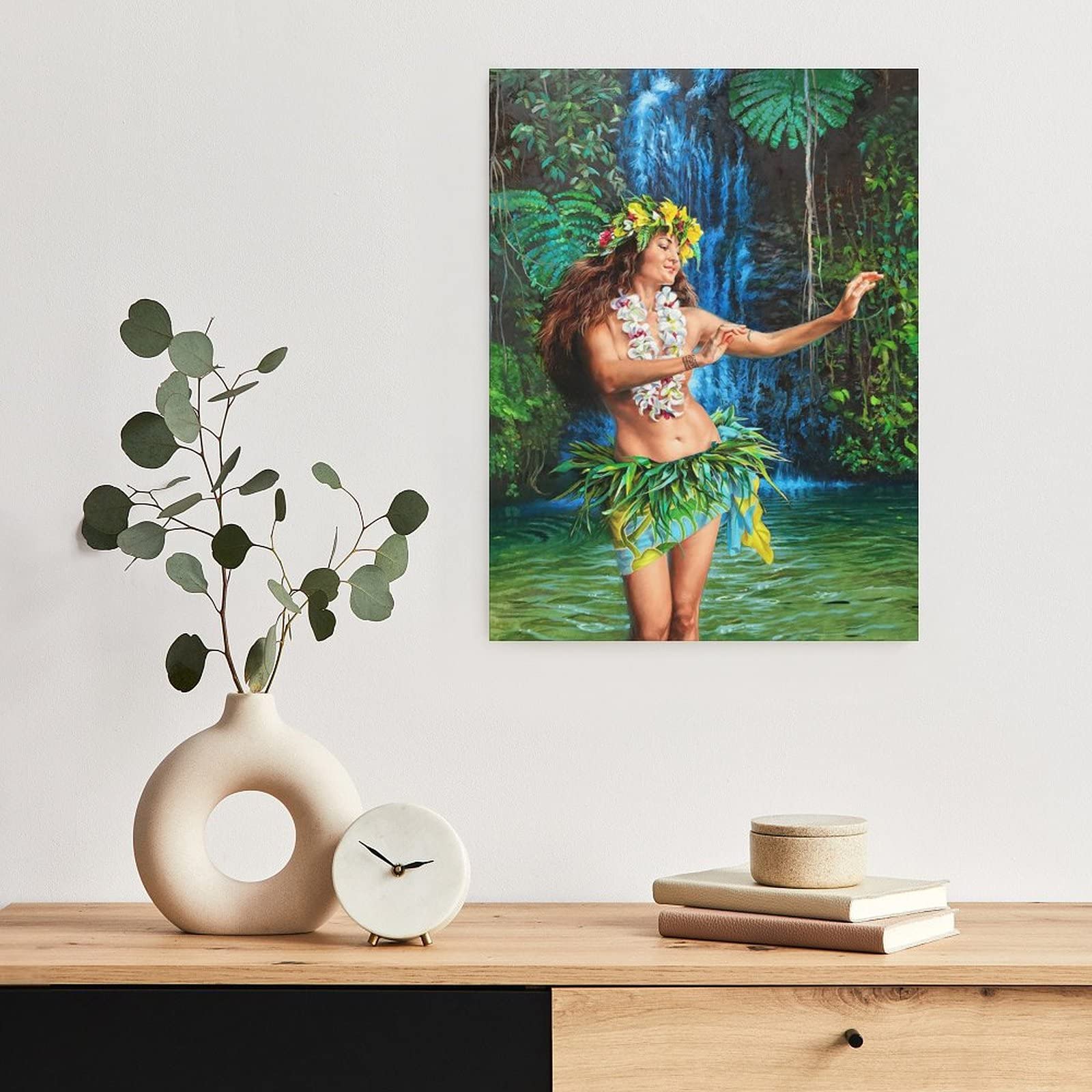 Sexy Hawaiian Hula Girl Wall Art Vintage Tahitian Hot Girl Poster