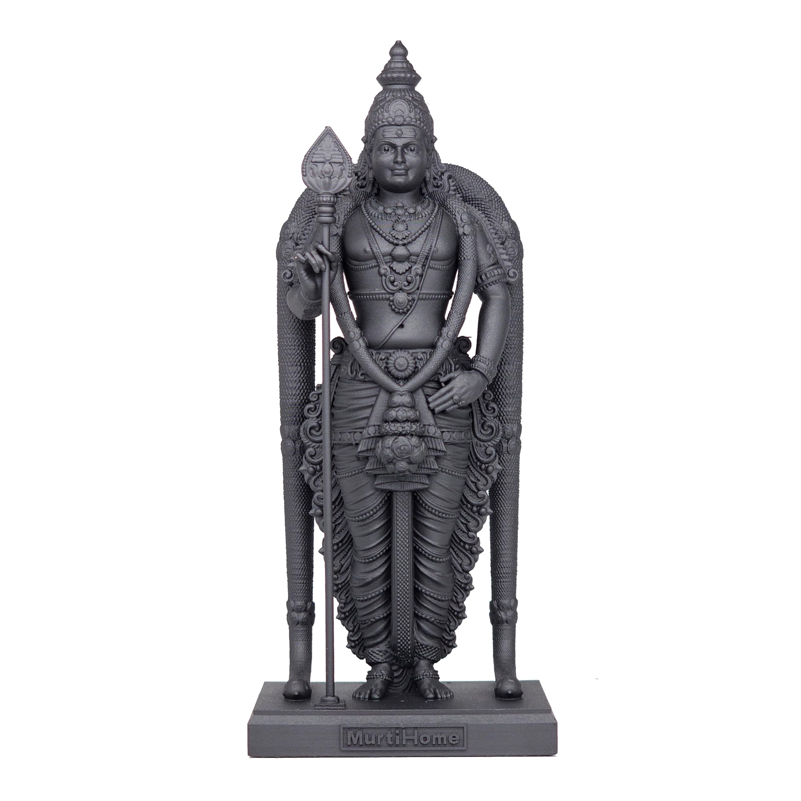 Murugan Statue - Golden Hindu Idol for Car & Home -8
