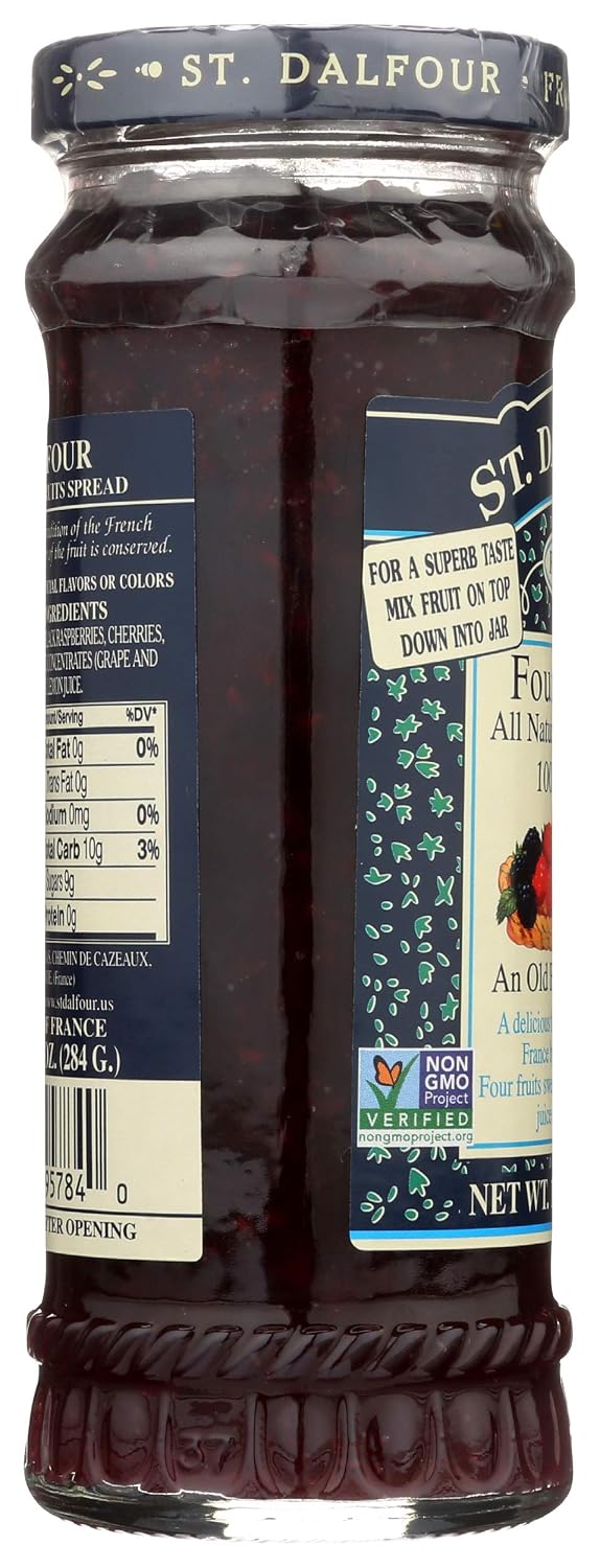 St. Dalfour Four Fruits Fruit Spread, 10 Ounce