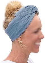 Papierdrachen Muslin Hair Band for Women for Self-Tying - Knot Band - Headband - Hair Accessories - Autumn and Summer - Blue - for Women