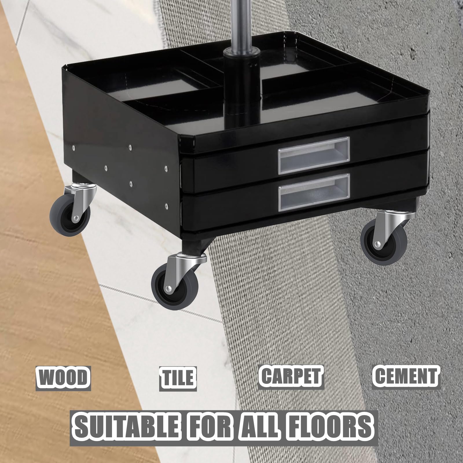 RILIDRI Obrotowe kółka trzpieniowe do wózka użytkowego Rubbermaid Mop, średnica trzpienia 7/40.6 cm, gumowe kółka, wytrzymałe, TPR Weber, sklep, zapasowe koła Vac 10,5 cm