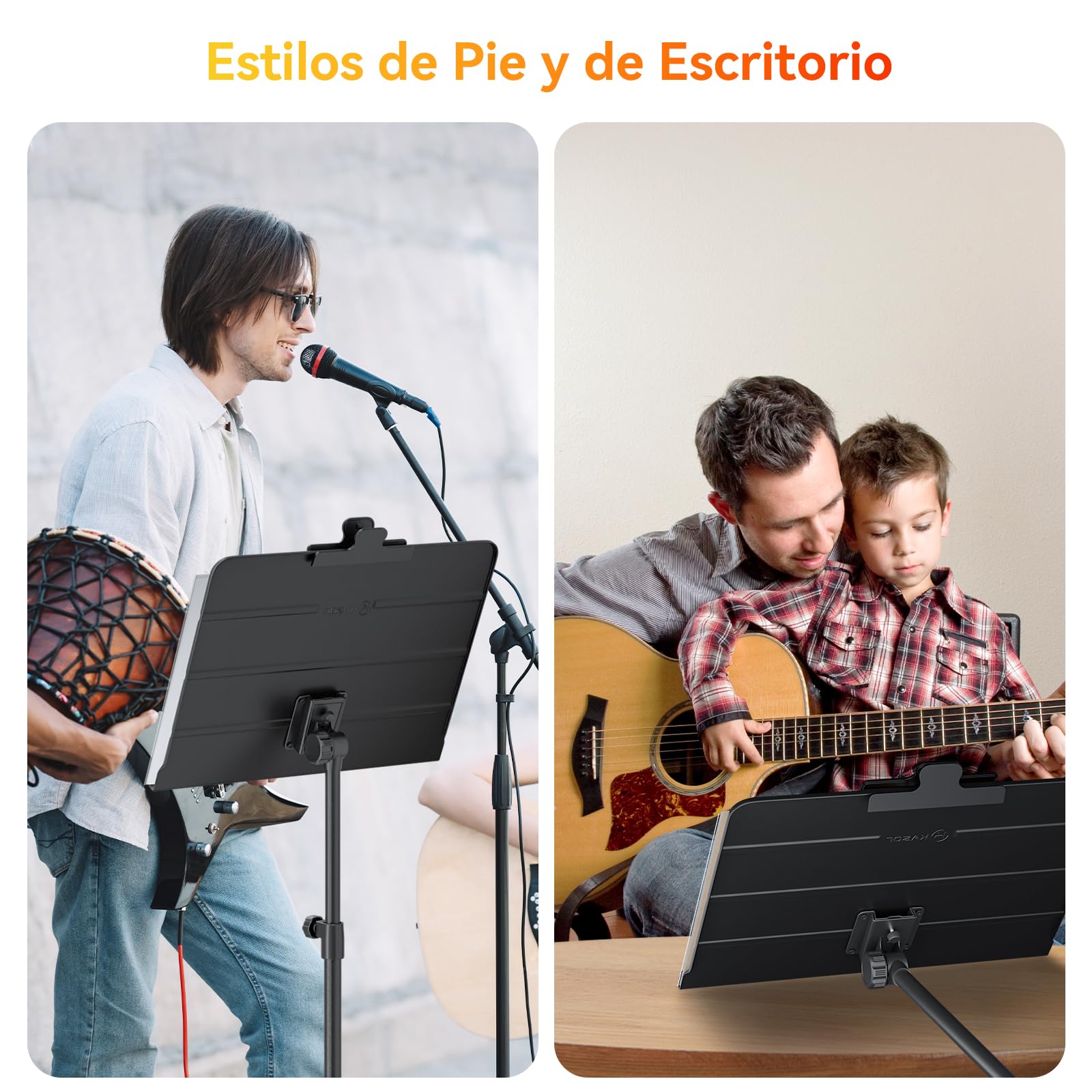 K KASONIC Soporte plegable para partituras y soporte para libros de escritorio 2 en 1 de doble uso con bolsa de transporte portátil y soporte para clip de partituras