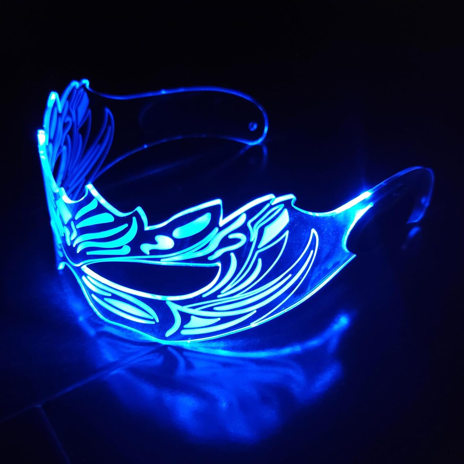 Fency LED Light Up Glasses – Flashing RGB Party Glasses for Raves, Clubs & Halloween – Cool Rave Accessories with 7 Colors & 2 Modes – Cyberpunk for Men - Image 5