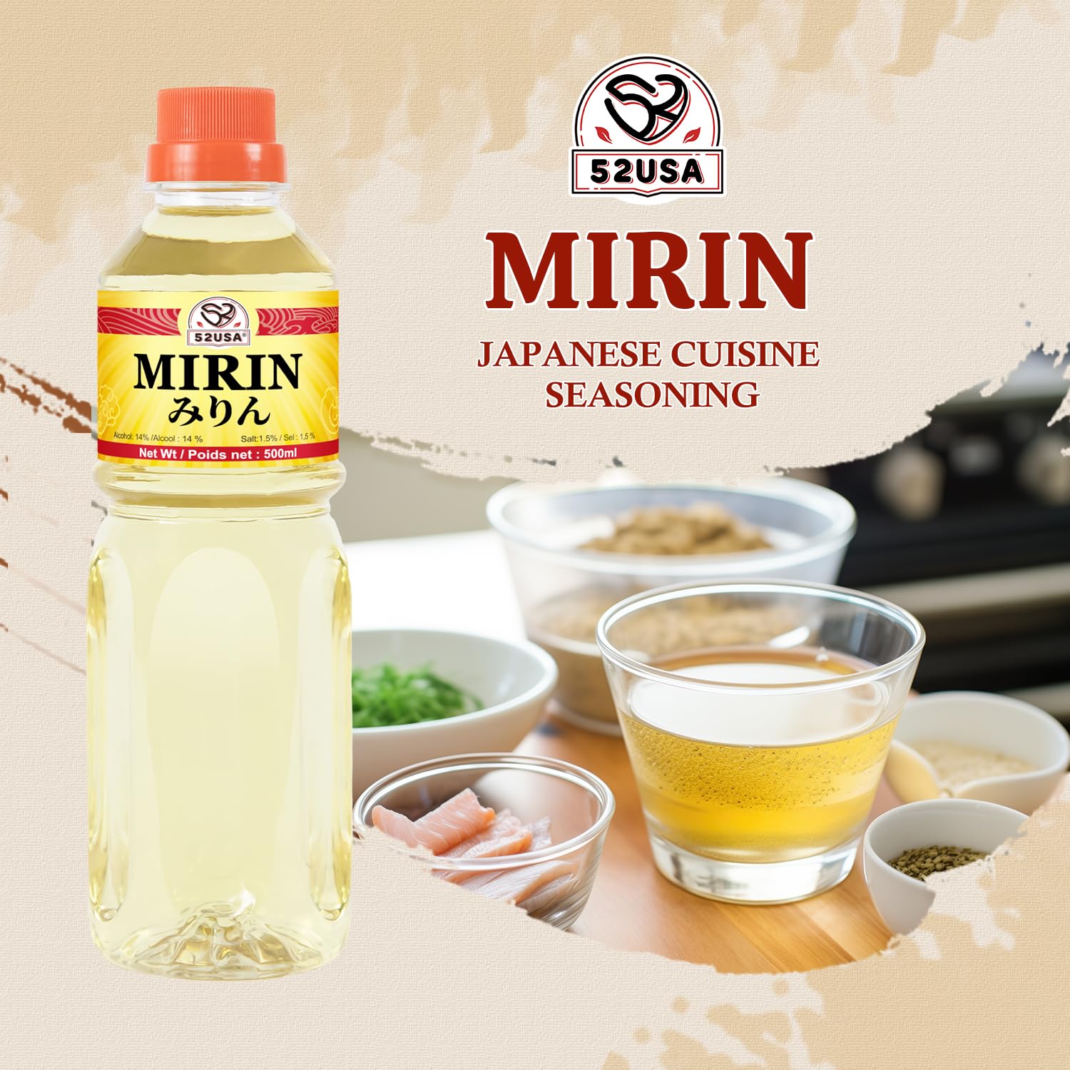 Amazon.com : 52USA Mirin Cooking Wine, Authentic Japanese