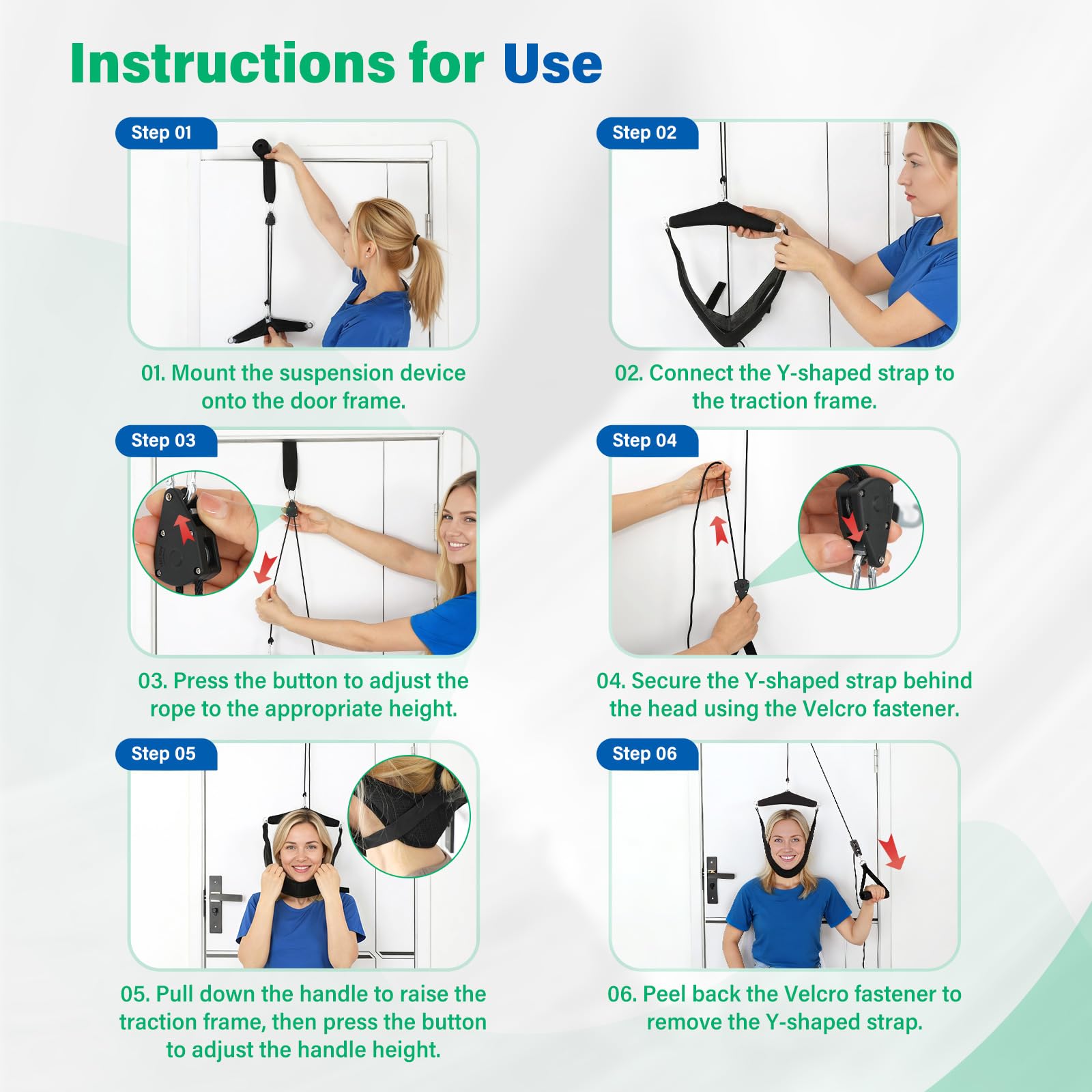 Appareil de Traction cervicale à Double cliquet, Appareil de Traction du Cou, pour Soulagement de la Douleur Cervicale, la Hernie Discale Vertébrale