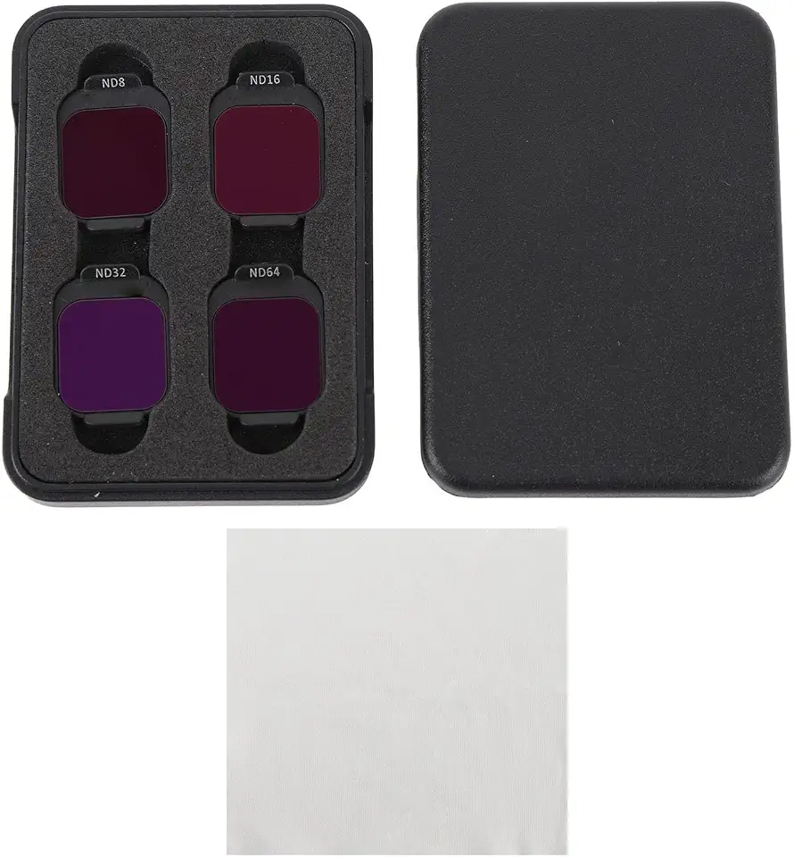 ND8 ND16 ND32 ND64 Drone ND Conjunto de filtros de lente ND, filtro multirevestido, redução de luz para fotografia aérea, cores aprimoradas, com design de fivela, fácil instalação, vidro óptico HD