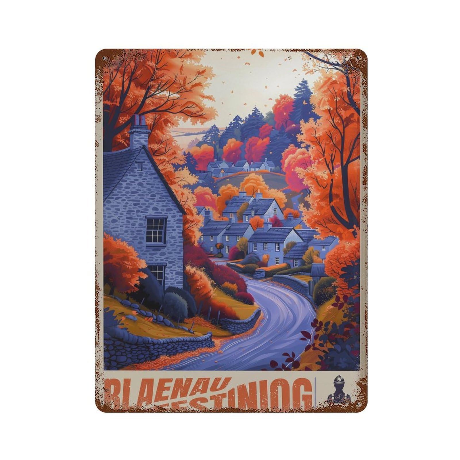 xiaoxiaoshen Blaenau Ffestiniog Snowdonia Wales (2) Wall Decor Art Metal Tin Poster Modern Home Decor Art Home Bar Shop Decorations Vintage Sign 40x30cm