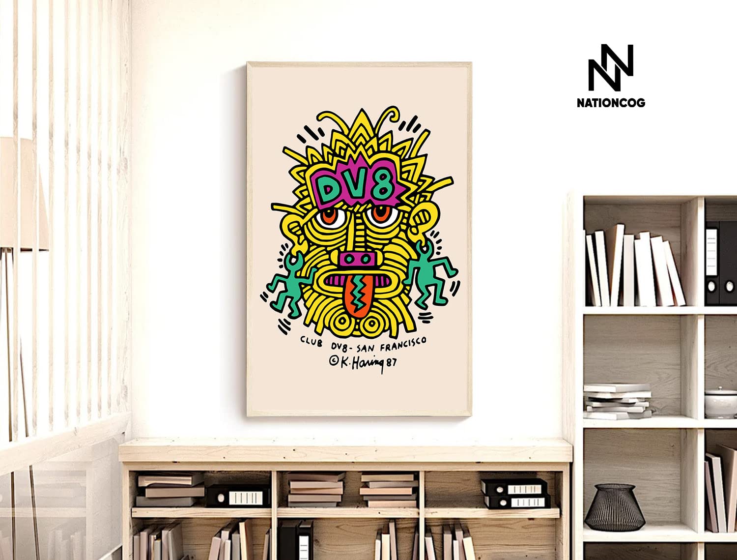 Nationcog Keith Haring Colourful Print Keith Haring Club Dv8 San 
