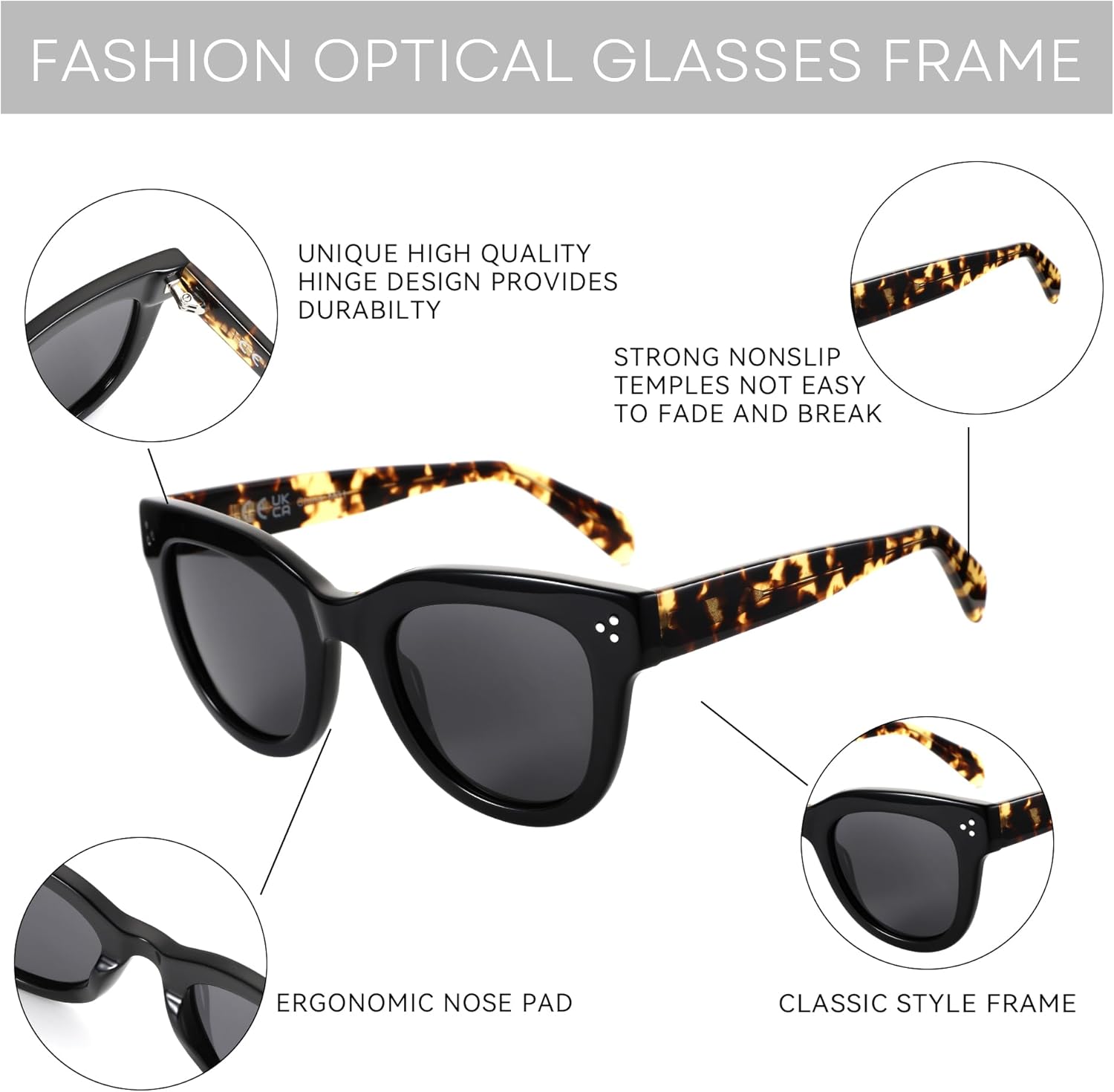 ZENOTTIC Trendy Polarized Sunglasses for Women: Round Sun Glasses for Ladies - Retro Classic Shades UV400 Protection - Image 7