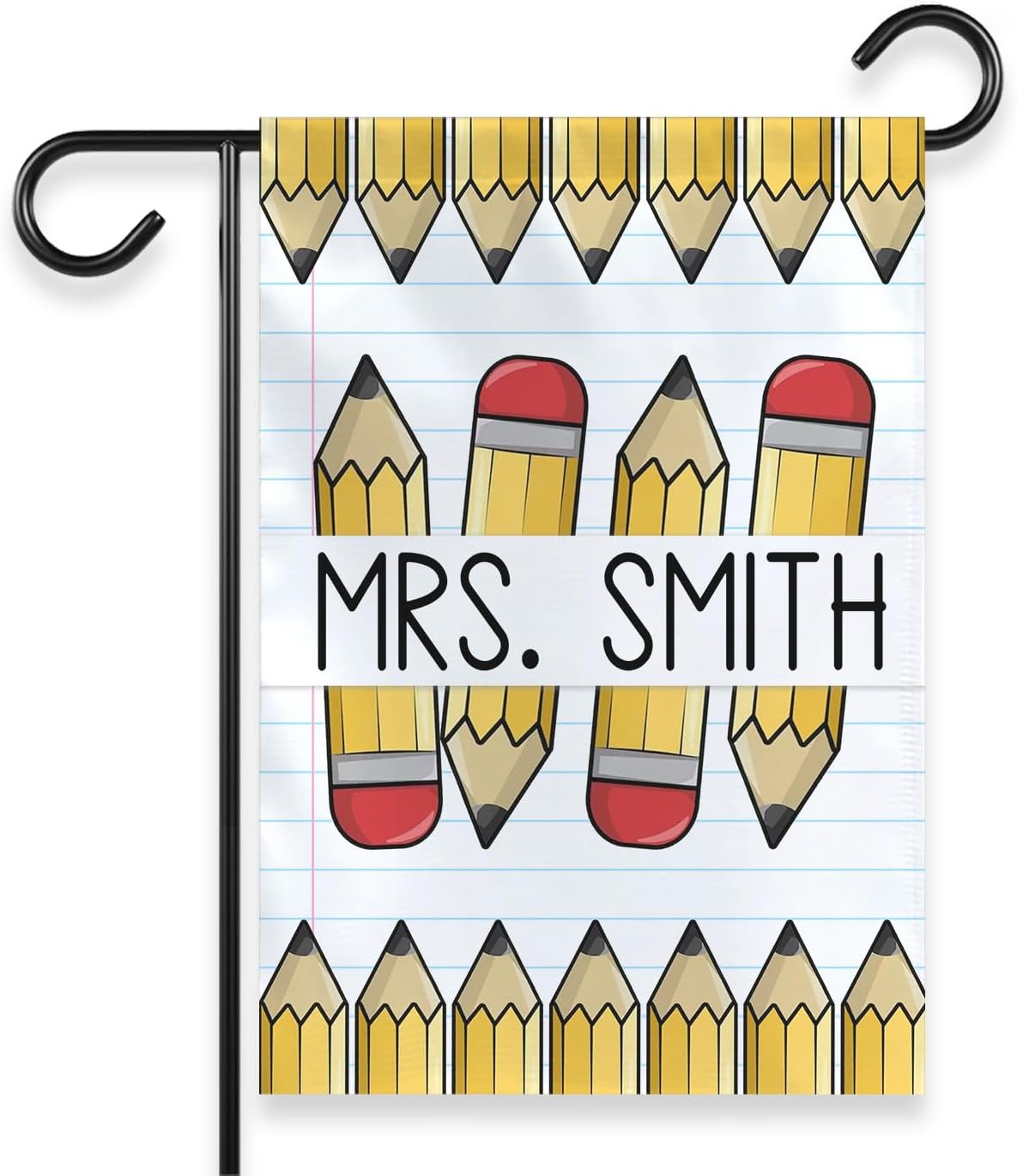 COIASY Personalized Teacher Garden Flag Back To School