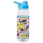Silver Buffalo Sanrio Hello Kitty and Friends Featuring Badtz-Maru, Keroppi, My Melody, Pochacco, Chococat, Pompompurin, Kuromi, and Little Twin Stars Water Bottle with Screw-On Lid, 28 Ounces