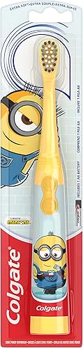 Colgate Kids Battery Powered Toothbrush Minions Extra Soft Toothbrush Ages 3 and Up 1 Pack