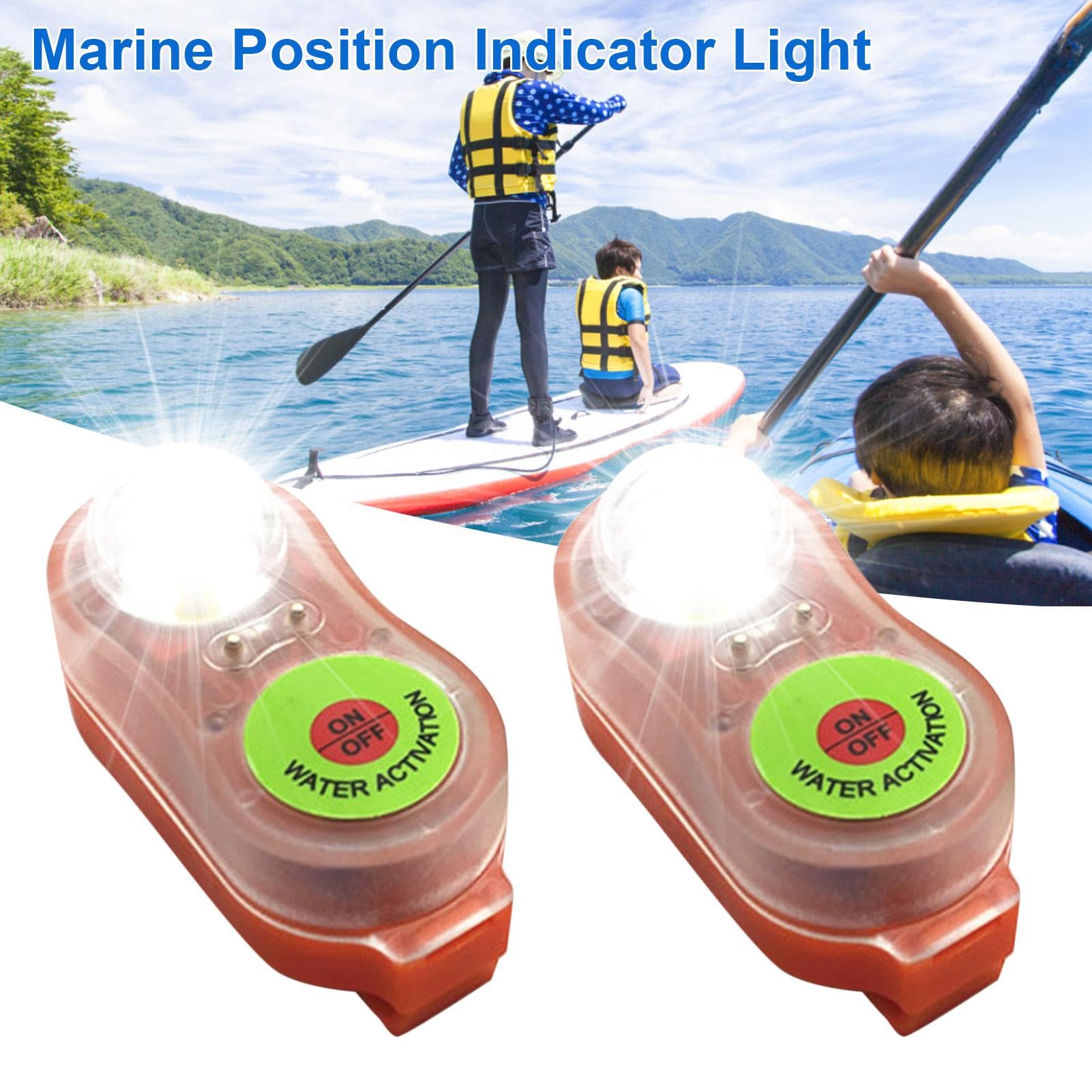 Marine Stroboskoplicht – 2 Stück LED-Rettungslicht, schwimmendes Wasserlicht mit Stroboskop-LED, automatisches Ortungslicht, wasseraktiviertes LED-Licht, Rettungslicht