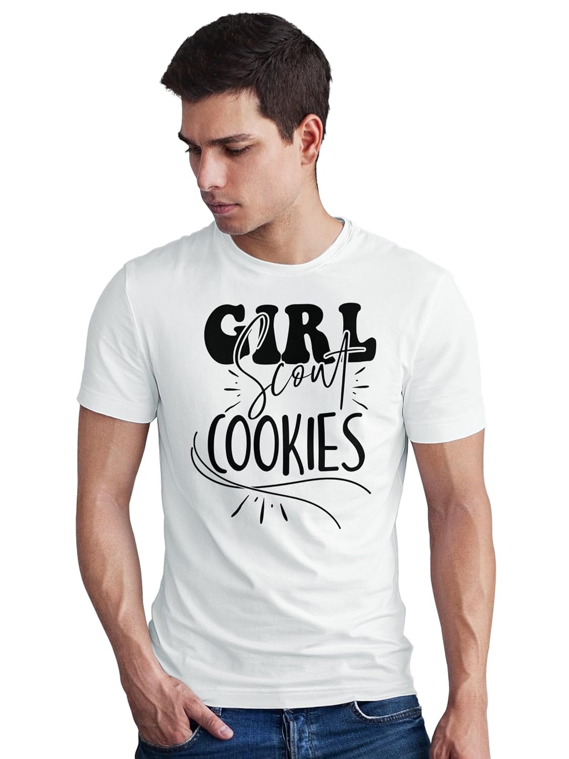 Girl Scout Cookies T-Shirt, Retro Font Cookie Lover Gift, Funny Trending Now