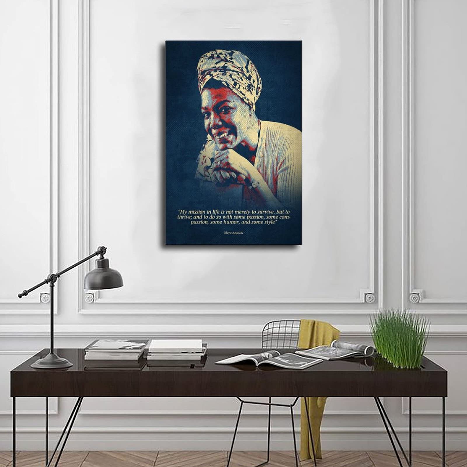 Maya Angelou Zitat-Leinwand – 29,2x38,1 Cm, Holzrahmen, Motivierende Wanddekoration Für Zuhause