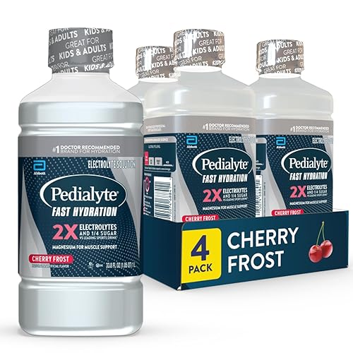 Miniatura 6 de Pedialyte Solución de electrolitos de hidratación rápida, naranja, bebida de hidratación, 4 botellas, 1 litro cada una