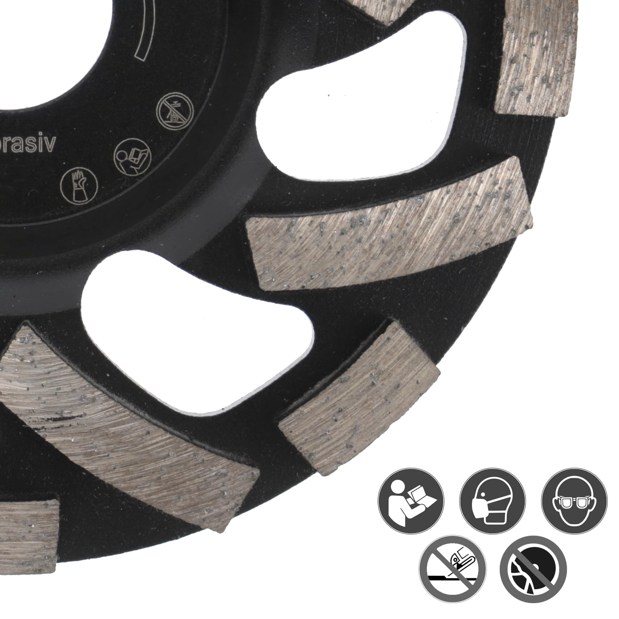 PRODIAMANT muela de copa de diamante 115 mm x 22,2 mm Turbo ST91 muela de diamante para solado de asfalto calidad profesional