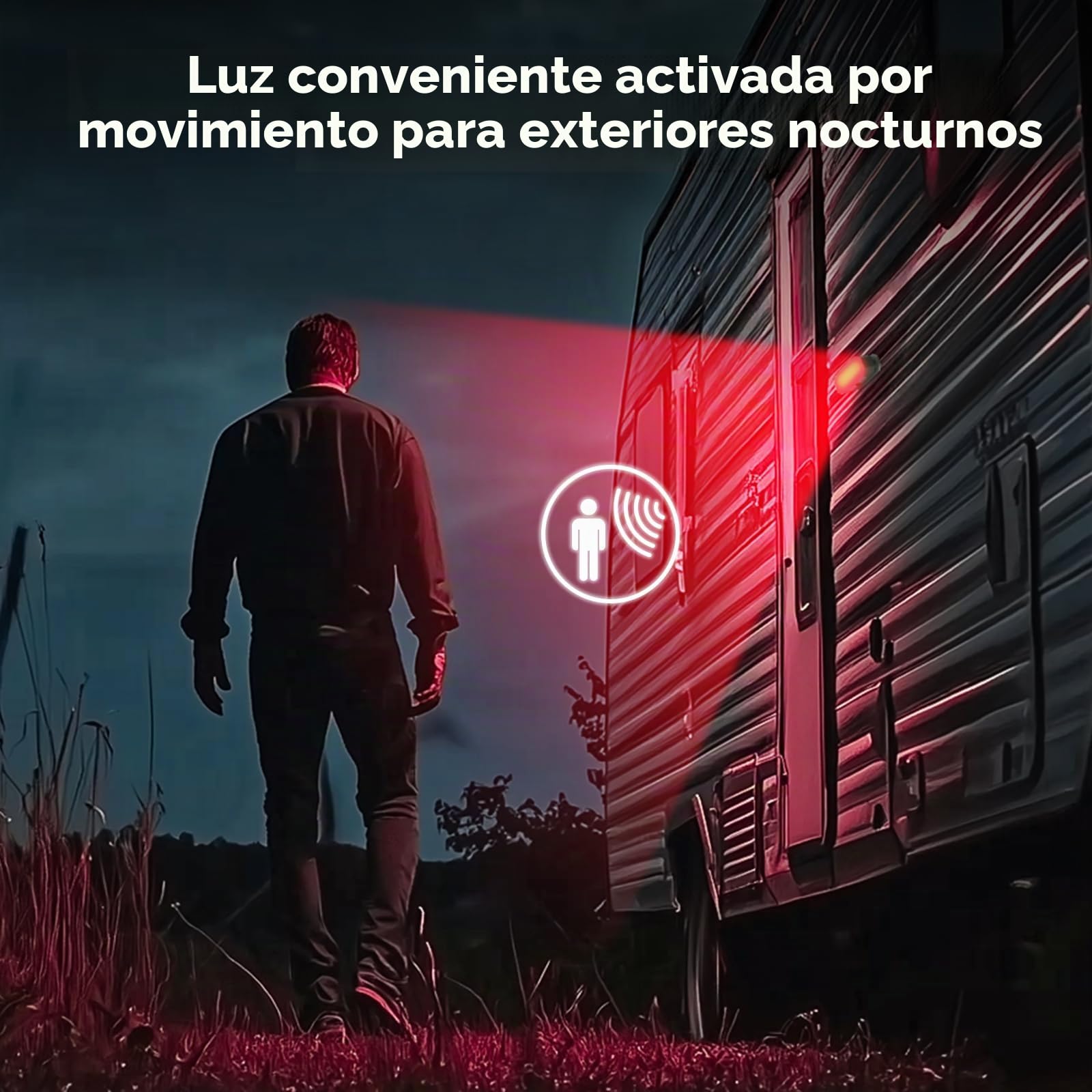 BougeRV Lámpara de camping con 3200 mAh, luz con sensor recargable, 380 lúmenes, linterna de camping con gancho e imán, para camping, viaje, emergencia, color verde oscuro