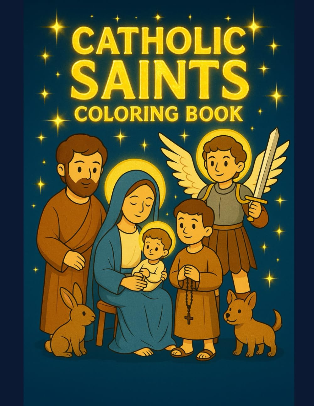 Catholic Saints Coloring Book for Kids: Fun & Beautiful Coloring Pages of the Blessed Virgin Mary, Angels & Catholic Saints