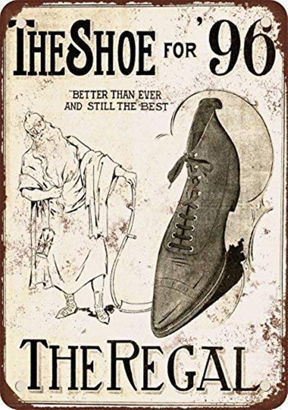 WEIMEILD New Tin Sign Regal Shoes Vintage Look Reproduction Aluminum Metal Sign 8x12 INCH (M4024)