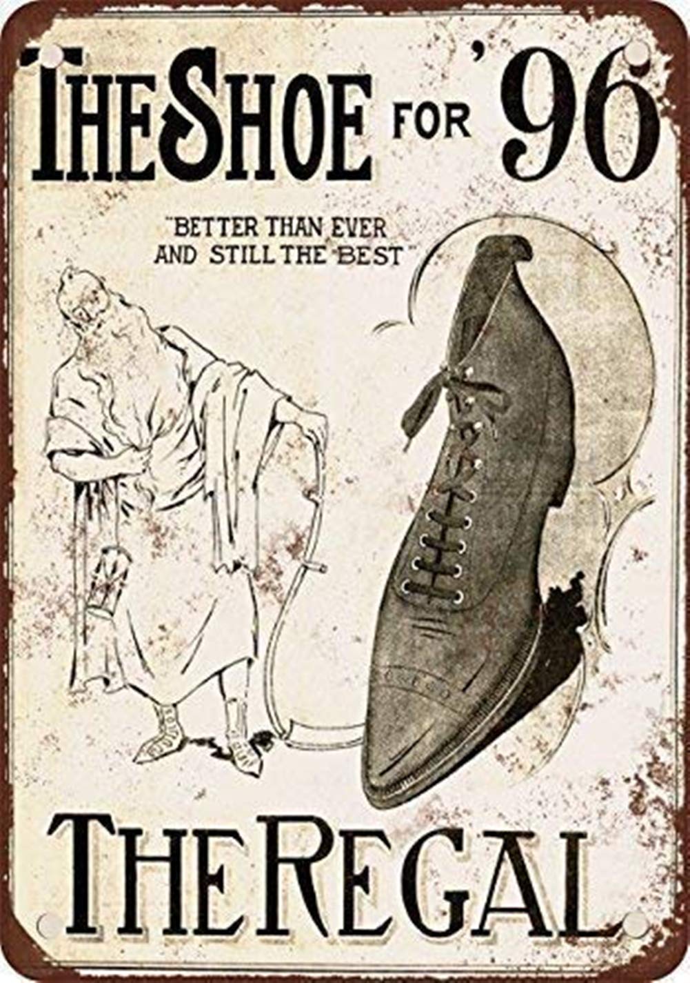 WEIMEILD New Tin Sign Regal Shoes Vintage Look Reproduction Aluminum Metal Sign 8x12 INCH (M4024)