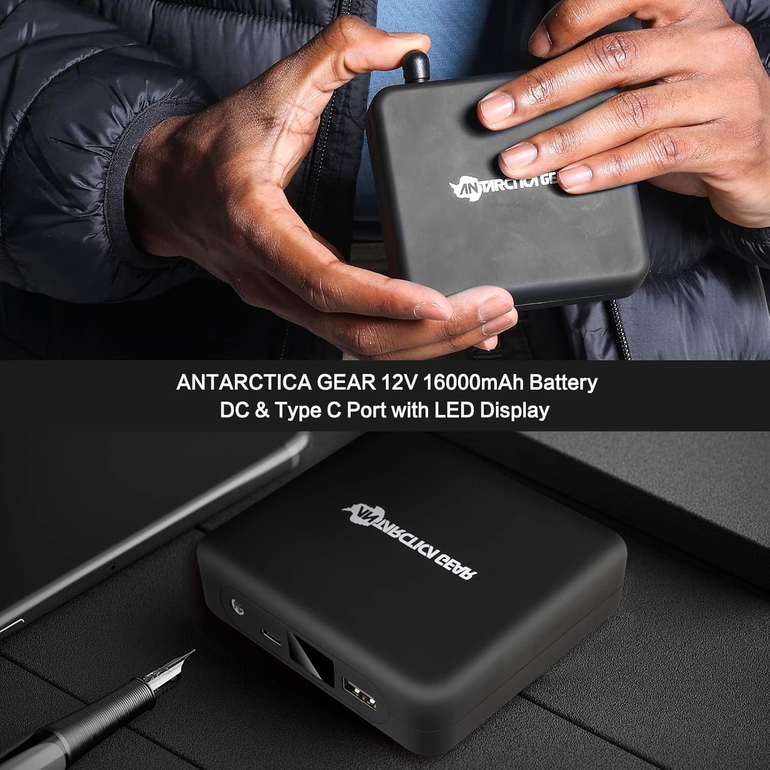 ANTARCTICA GEAR Heated Jacket, Lightweight Heating Jackets with 12V/5A Power Bank, 6 Areas Winter Coat for Men and Women - Image 3