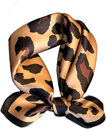 100% Mulberry Silk Scarf -21" Small Square Neckerchief -Breathable Lightweight Purse Scarves Head Scarf