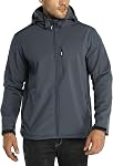 Outdoor Ventures Veste souple légère en polaire doublée d'eau à capuche résistant à l'hiver Randonnée pour homme