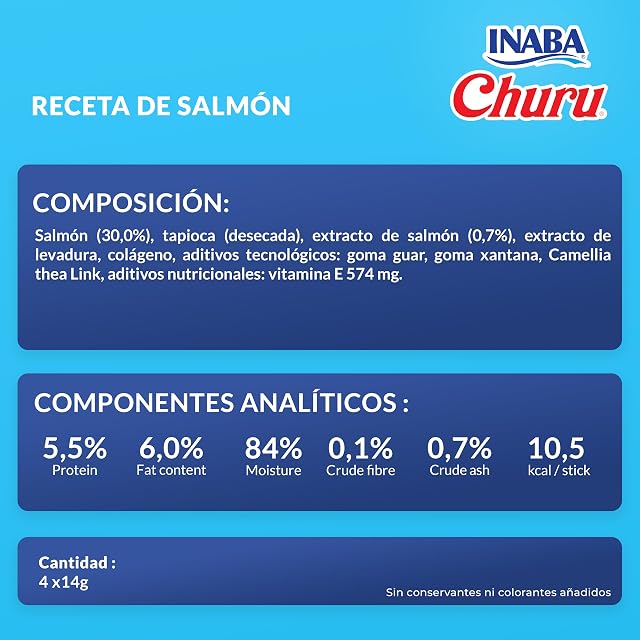 Foto 7 de 7 de INABA Churu Snack para Perros Cremoso de Salmón - Premios Saludables, Bajas Calorías, Suaves y Deliciosos