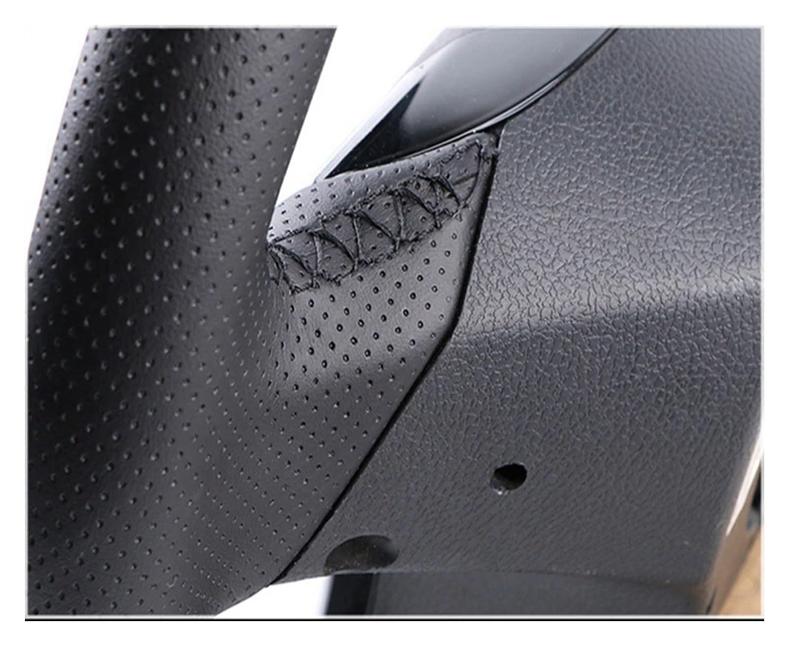 Lenkradschoner Für Hyundai Für Santa Für Fe 2013 Für Grand Für Ix45 Auto Lenkrad Abdeckung rutschfeste Schwarz Künstliche Leder Auto Lenkrad Abdeckungen Lenkrad Schutzhülle(Farbe:Yellow Thread)