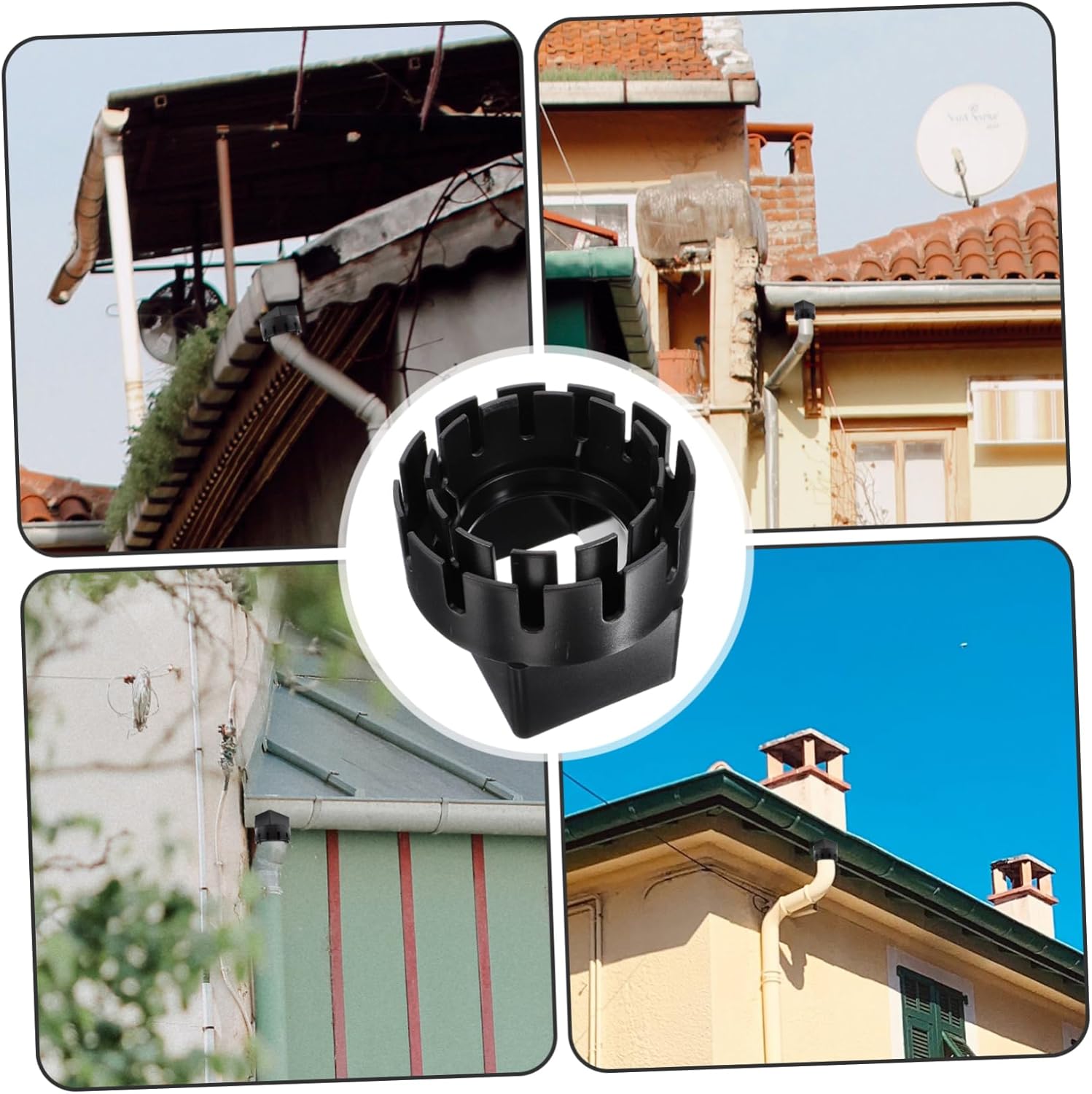 Gadpiparty 5pcs Downspout Diverter Rain Collection System for Efficient Water Drainage Black Gutter Kit Compatible Rainwater Collection Low-maintenance for Roof Drainage Needs