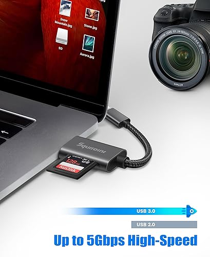 Miniatura 6 de Lector de tarjetas SD para iPhoneiPad, adaptador de lector de visor SD, lector de tarjetas micro SD de memoria USB para iPhone, Mac y PC, lector de