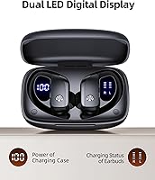 Vista 3 de bmanl Wireless Earbuds Bluetooth Headphones Over Ear Hooks Ear Buds with 80H Playtime, LED Power Display, Dual Mic Clear Calls, Sports Wireless Ear
