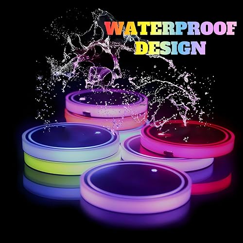 Miniatura 5 de 2 portavasos LED personalizados para automóvil, posavasos con logotipo de automóvil para todos los modelos de automóvil, accesorios personalizados