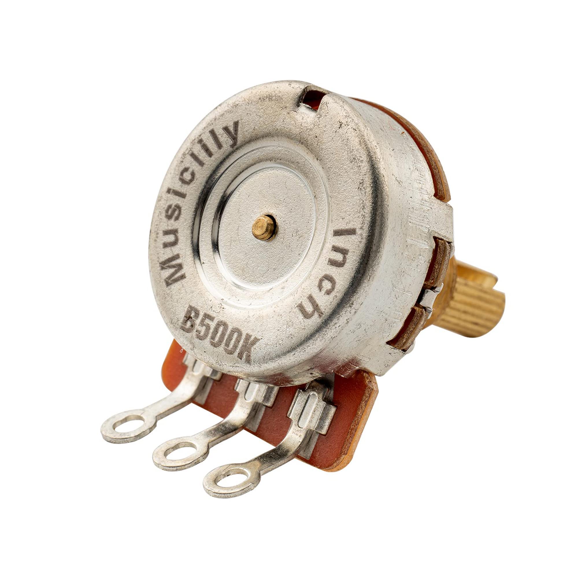 Musiclily Lot De 2 Potentiomètres B500K Linéaires – Mini Axe Cannelé 18 Mm Pour Guitare Électrique Et Basse Asiatique