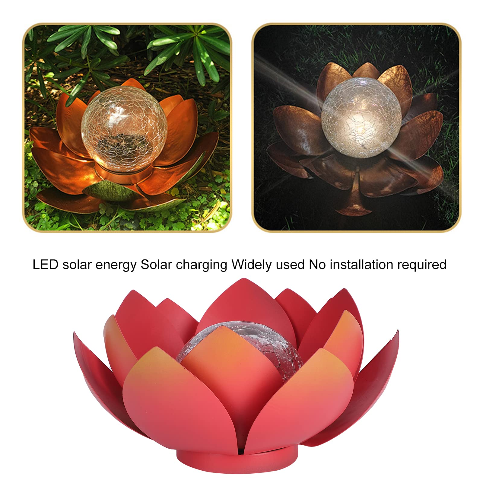 GIGALUMI Solar Lights Outdoor Garden Decor, Adjustable