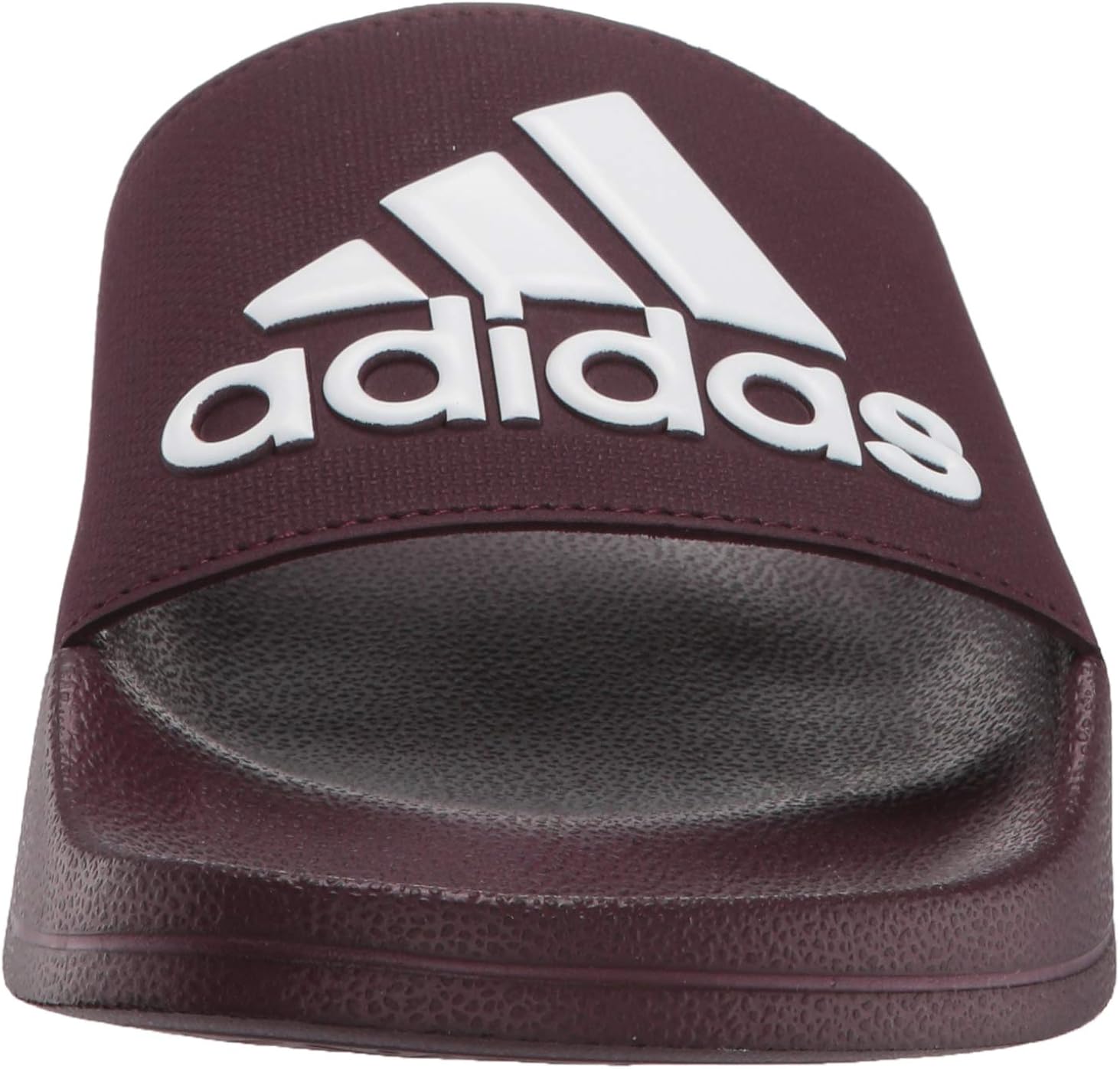 adidas Men's Adilette Shower Slides Sandal 4 Maroon/White/Maroon