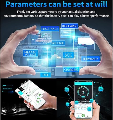Miniatura 3 de LiFePO4 BMS 4S 12V 250A Smart Bluetooth Litio Hierro Fosfato Sistema de gestión de batería con ventilador de refrigeración y cables de equilibrio