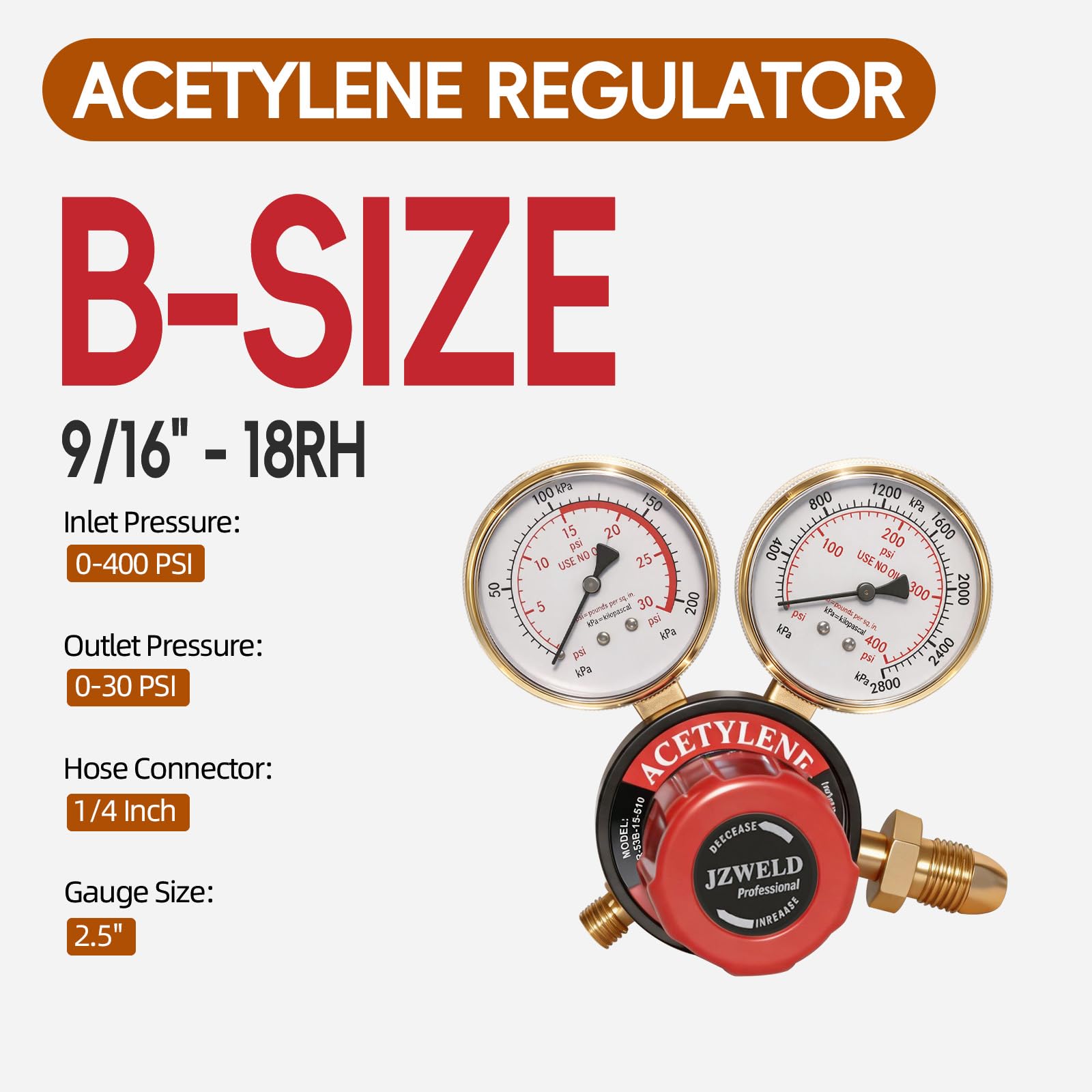 Reguladores de oxígeno acetileno, CGA540 y CGA510, conexión de entrada, medidor de gas de soldadura, juego de regulador de acetileno de oxígeno para soldadura de gas, soplete de corte de gas