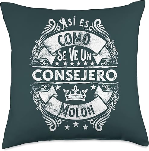 Regalo Original Super Mejor Consejero Regalos Un Consejero Molon Divertido Humor para Hombre Throw Pillow 18x18 Multicolor
