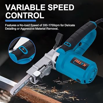 KATSU Tools 400W Electric Power File Sander, Variable Speed Belt File Tool